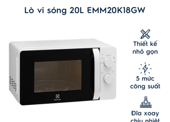 [Đánh giá] Lò vi sóng Electrolux EMM20K18GW tốt không? Giá bao nhiêu?