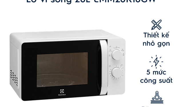 [Đánh giá] Lò vi sóng Electrolux EMM20K18GW tốt không? Giá bao nhiêu?